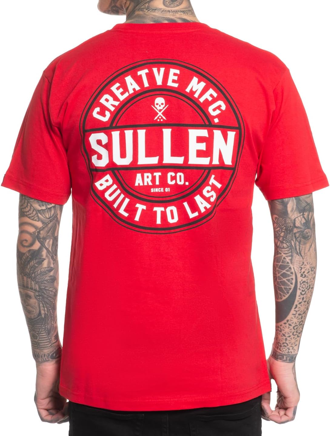 Sullen Men's Creative Corp Logo Standard Tee Red - As Pictured