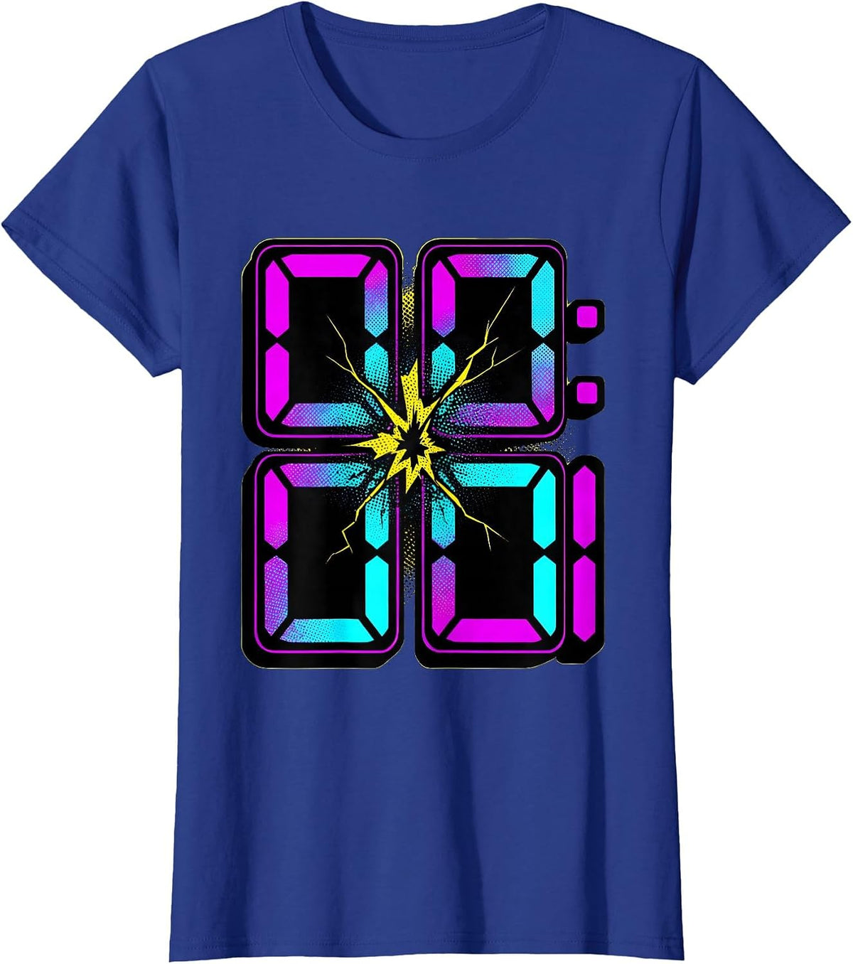 Women's Y2K Millennium Countdown Clock One Second T-Shirt - Royal Blue