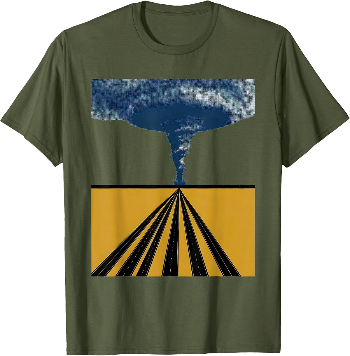 Storm Chaser Poster Weather Enthusiast Meteorology T-Shirt - Olive Green