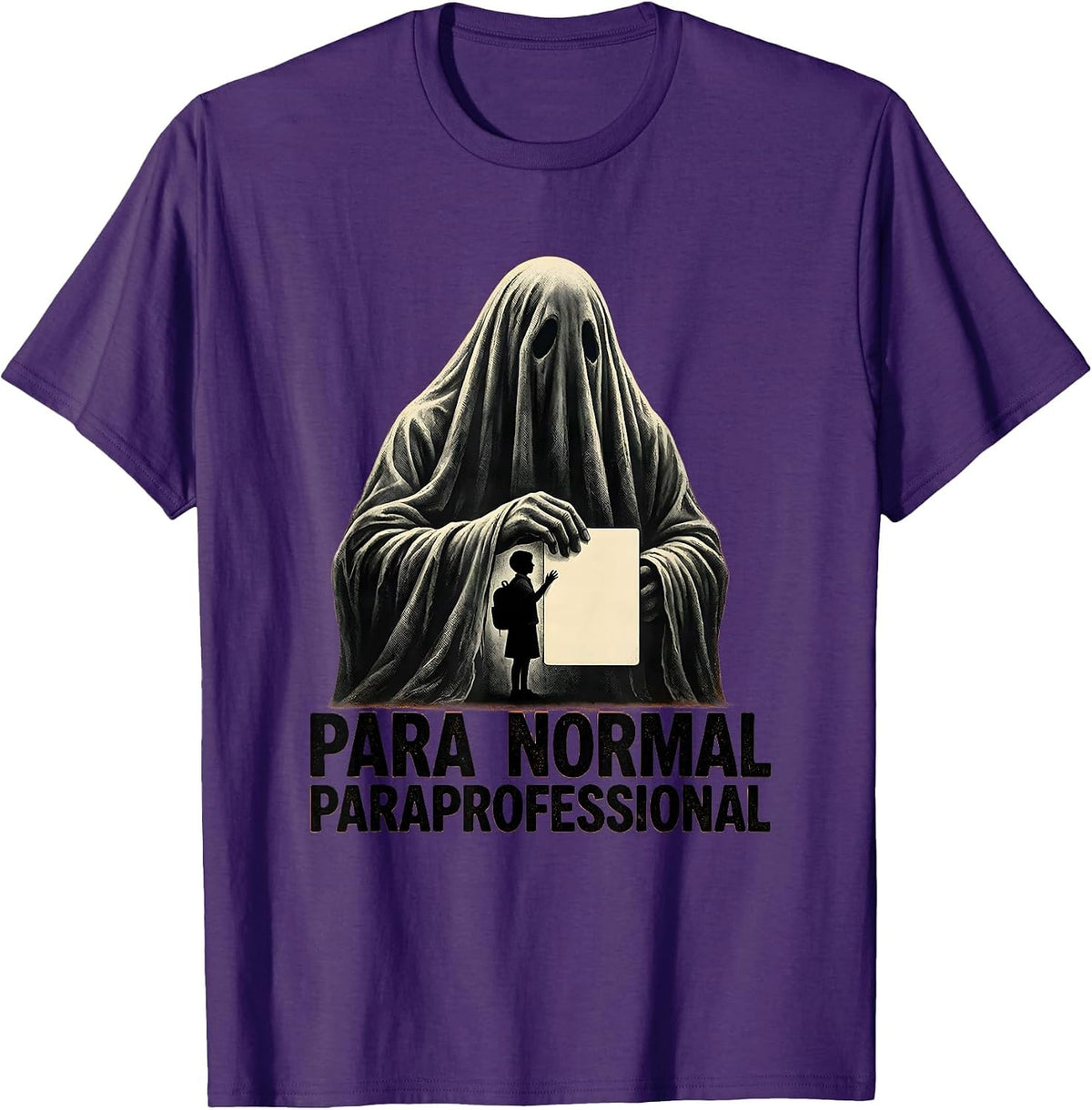 Para Normal Paraprofessional Funny Ghost Halloween T-Shirt - Purple