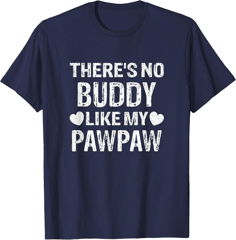 There's No Buddy Like My Pawpaw Matching Family T-Shirt - Navy Blue