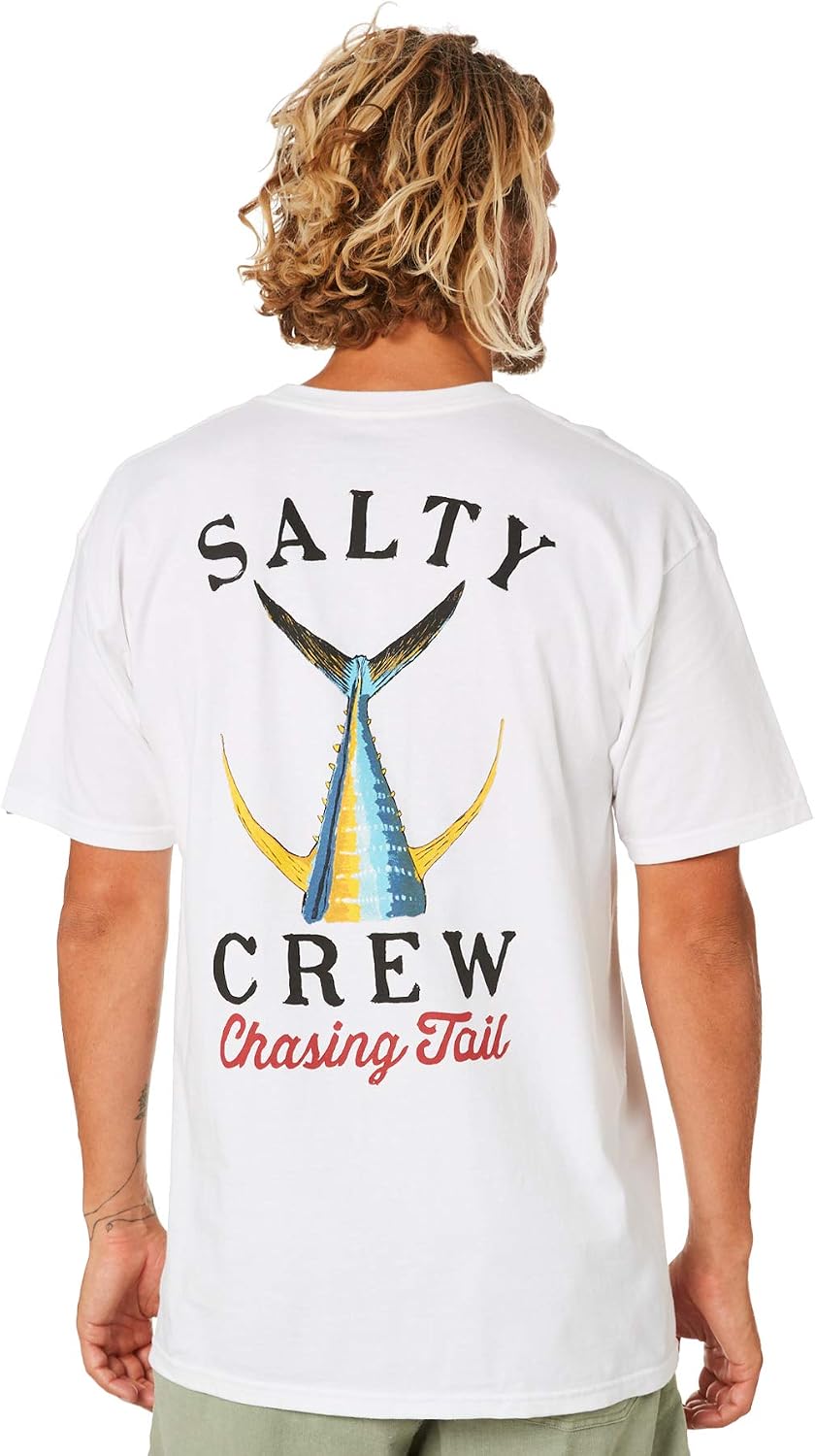 Salty Crew Tailed SS Tee - Men's Fashion Casual Short Sleeve T-Shirt Cotton - Regular Fit - Lifestyle Beach Apparel - White