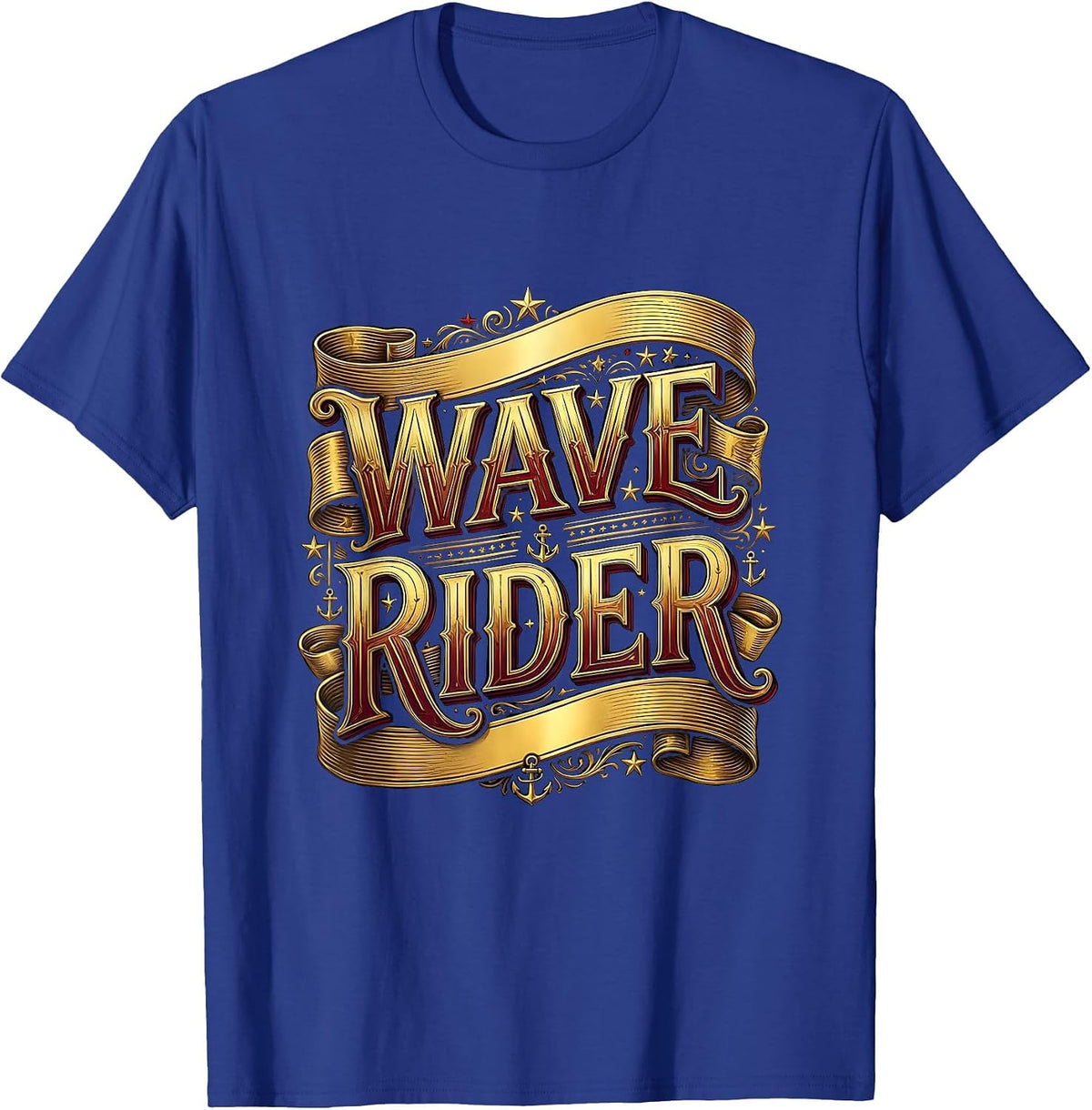 Wave Rider Beach Surf Graphic Design for Men T-Shirt - Royal Blue