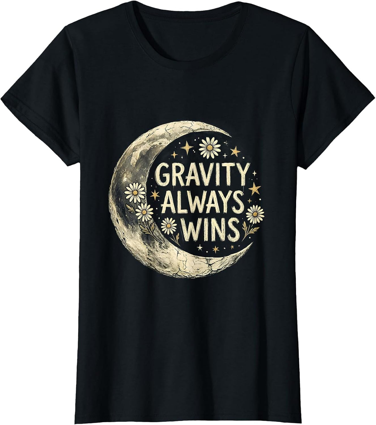 Gravity Always Wins Science Teacher Design T-Shirt - Black