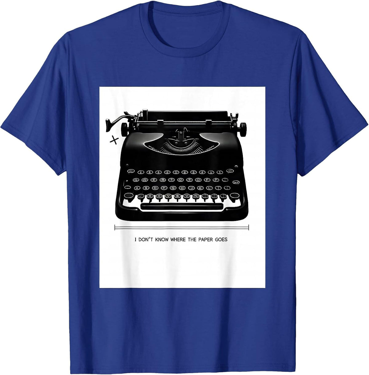 I Don't Know Where The Paper Goes Retro 80s 90s Party T-Shirt - Royal Blue