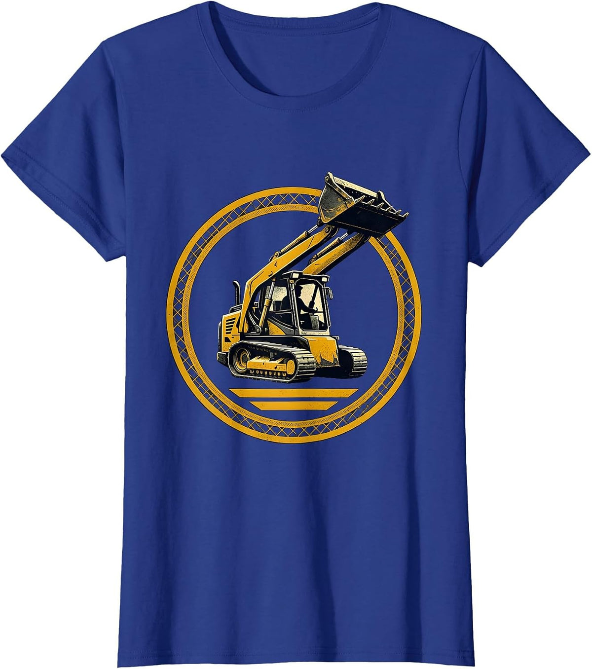 Women's Skid Steer Badge Operator Humor Vintage T-Shirt - Royal Blue