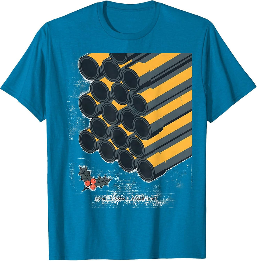 My Holly Is Small My Amp Is Not Funny Heavy Metal Rock T-Shirt - Sapphire Blue
