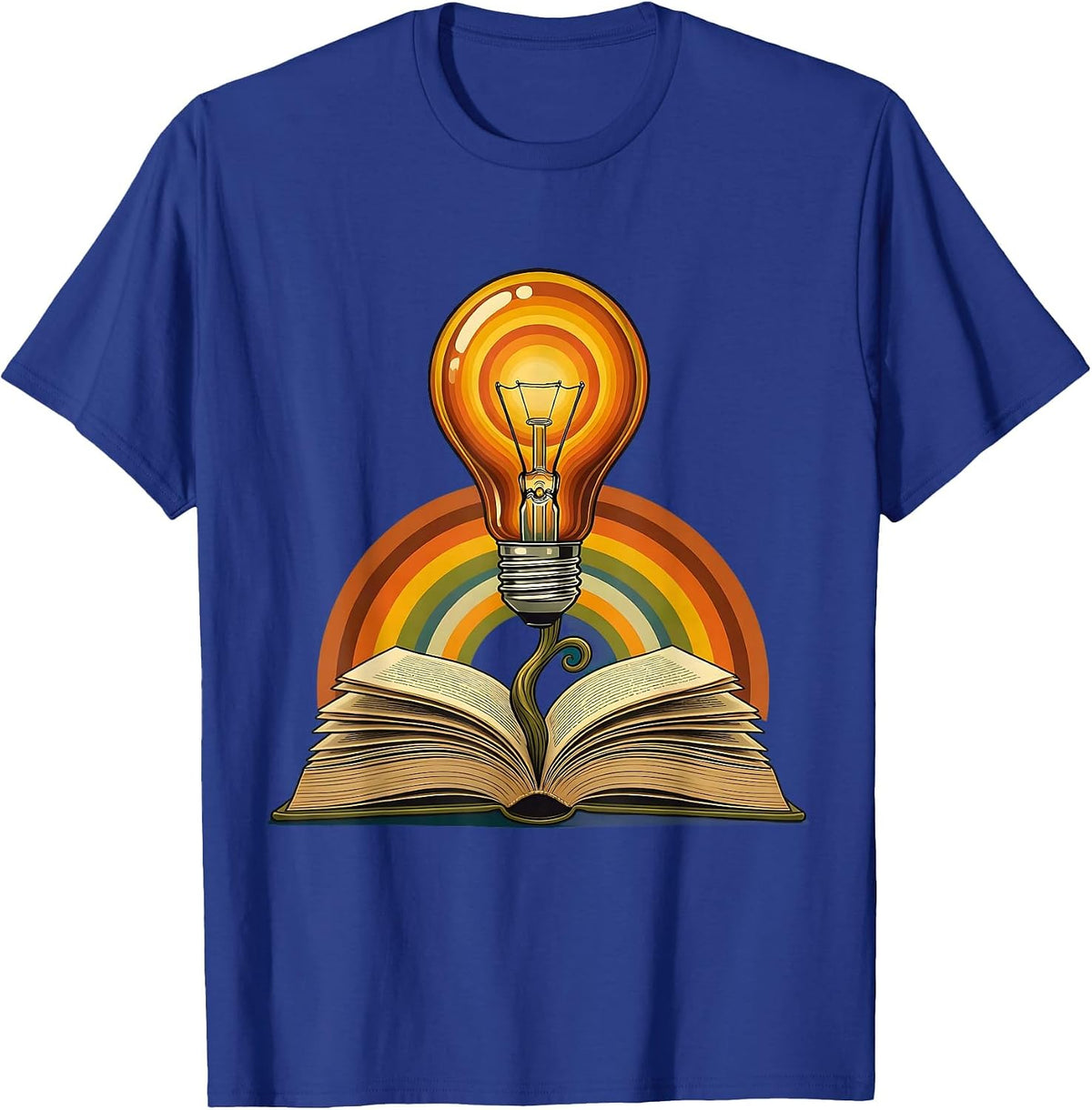 Men's Paraprofessional Lightbulb Book Graphic T-Shirt - Royal Blue