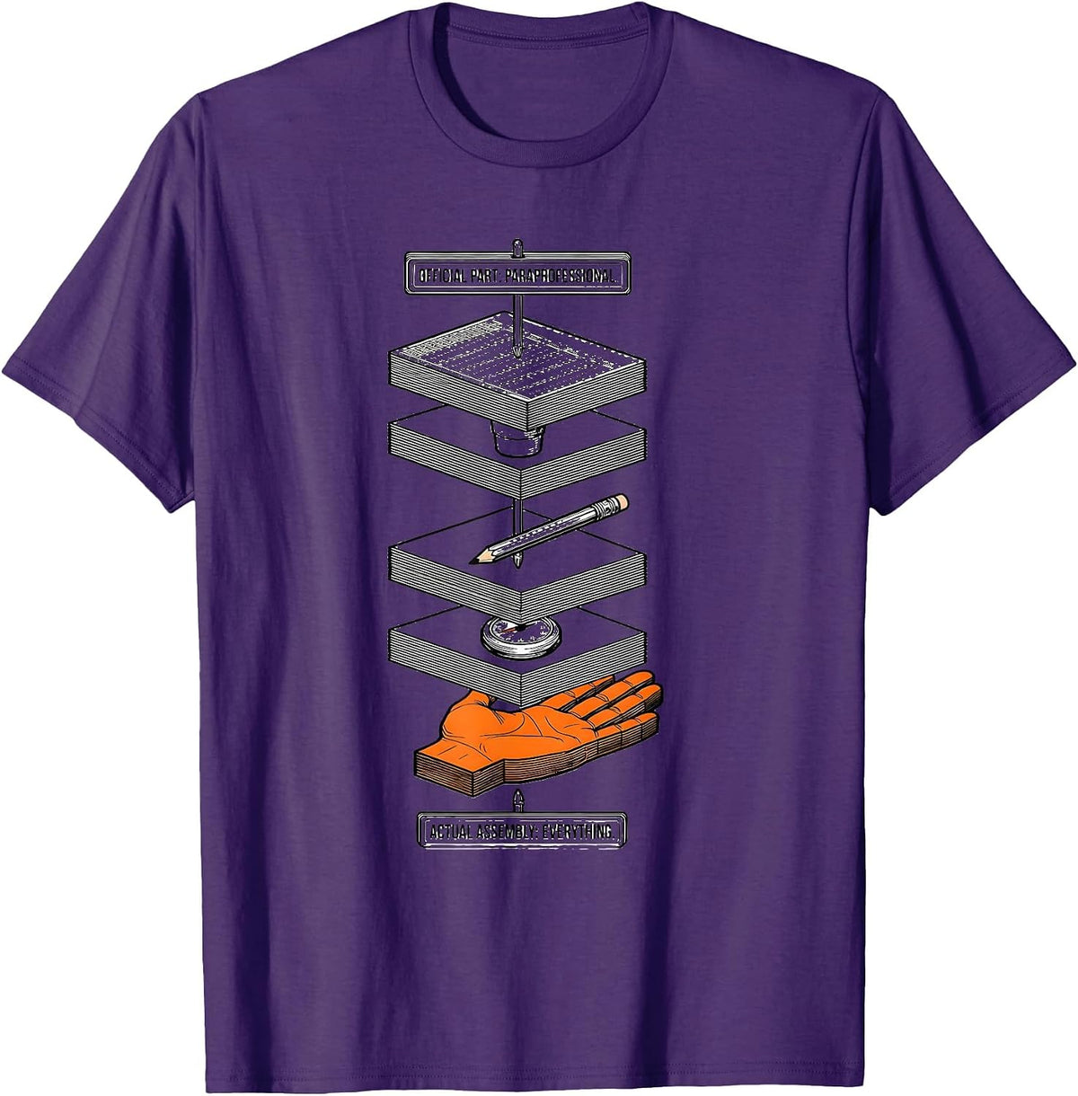 Official Part Paraprofessional Actual Assembly Everything T-Shirt - Purple