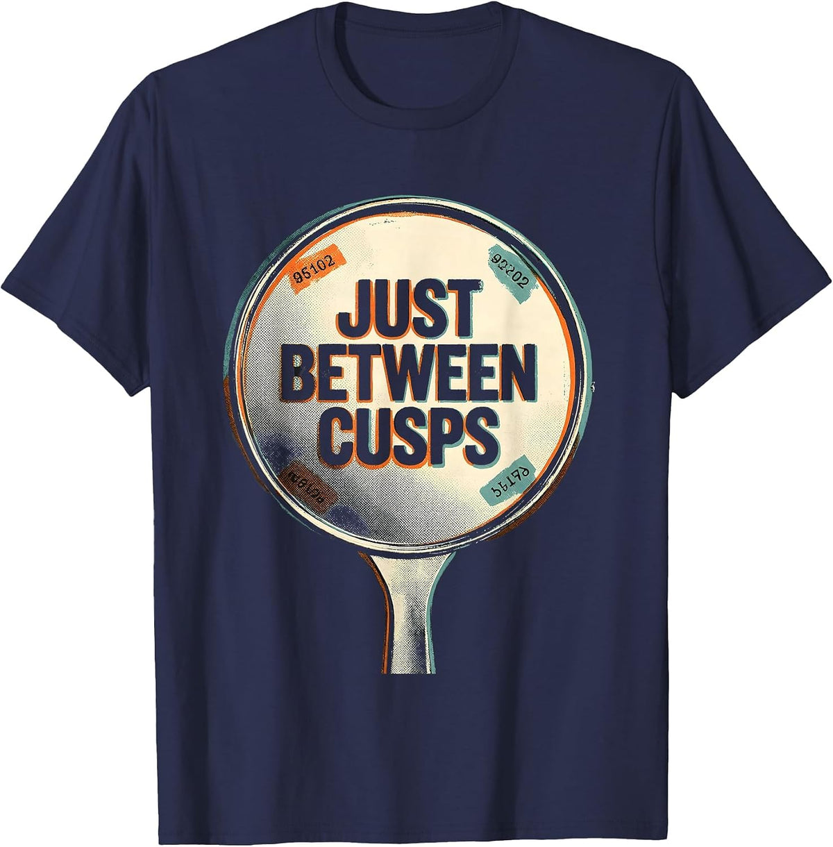 Just Between Cusps Funny Dental Hygienist Dental Assistant T-Shirt - Navy Blue
