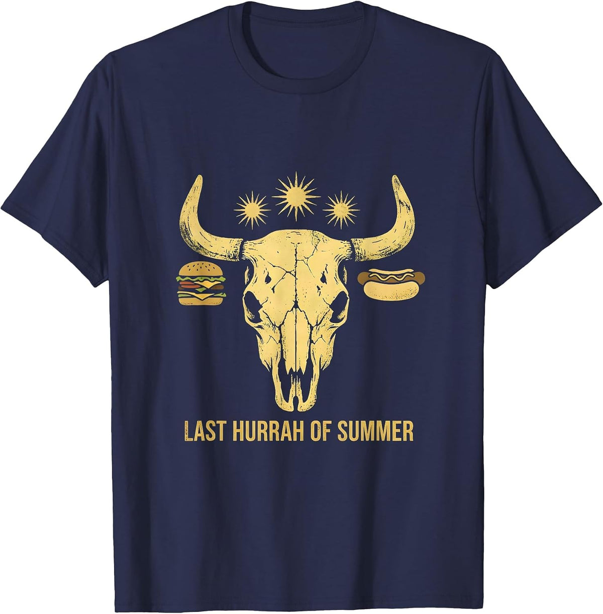 Men's Last Hurrah of Summer Labor Day Design T-Shirt - Navy Blue
