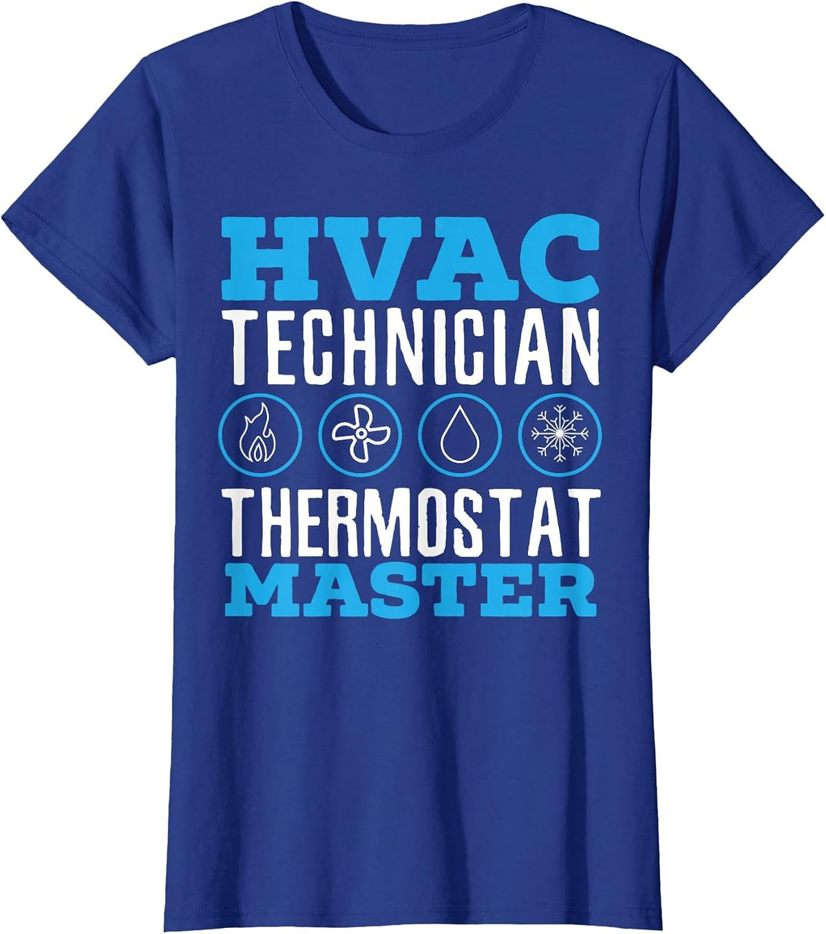 HVAC Technician Thermostat Master Aircon Repair T-Shirt - Royal Blue