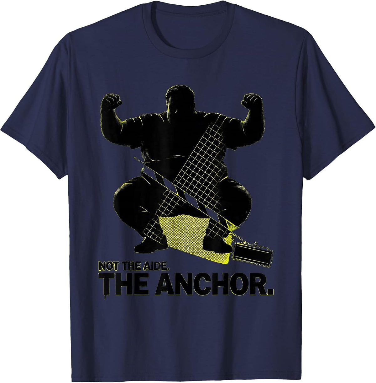 Not The Aide The Anchor Funny Paraprofessional Teacher T-Shirt - Navy Blue