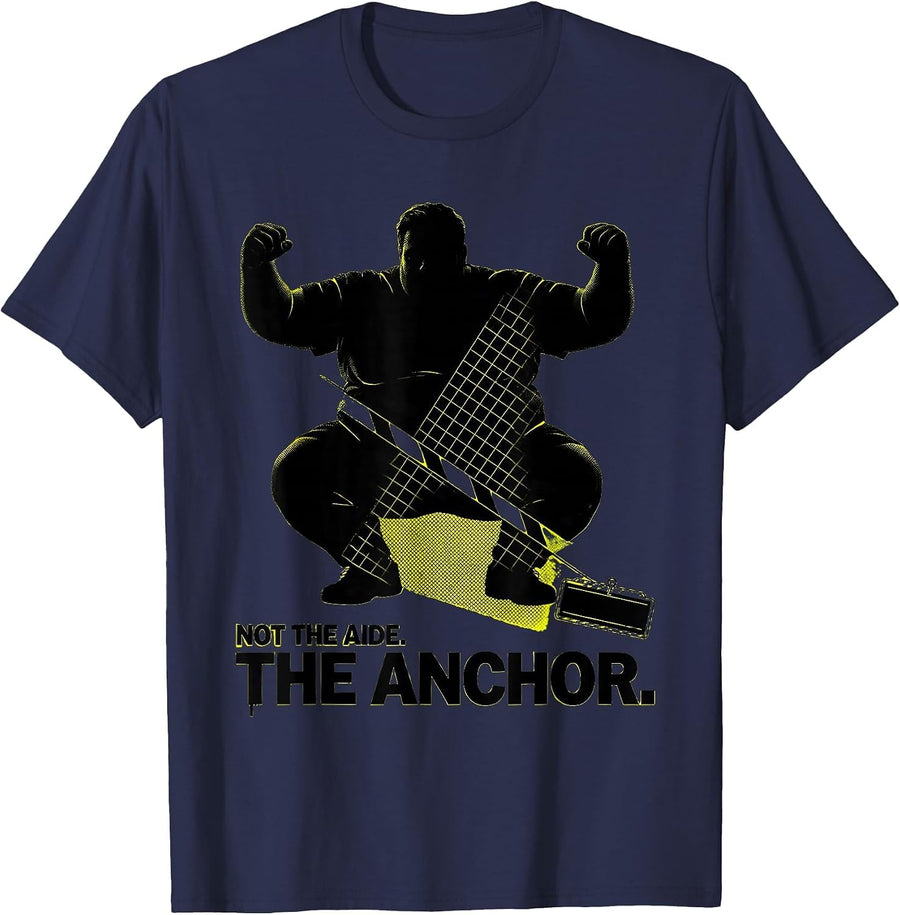 Not The Aide The Anchor Funny Paraprofessional Teacher T-Shirt - Navy Blue