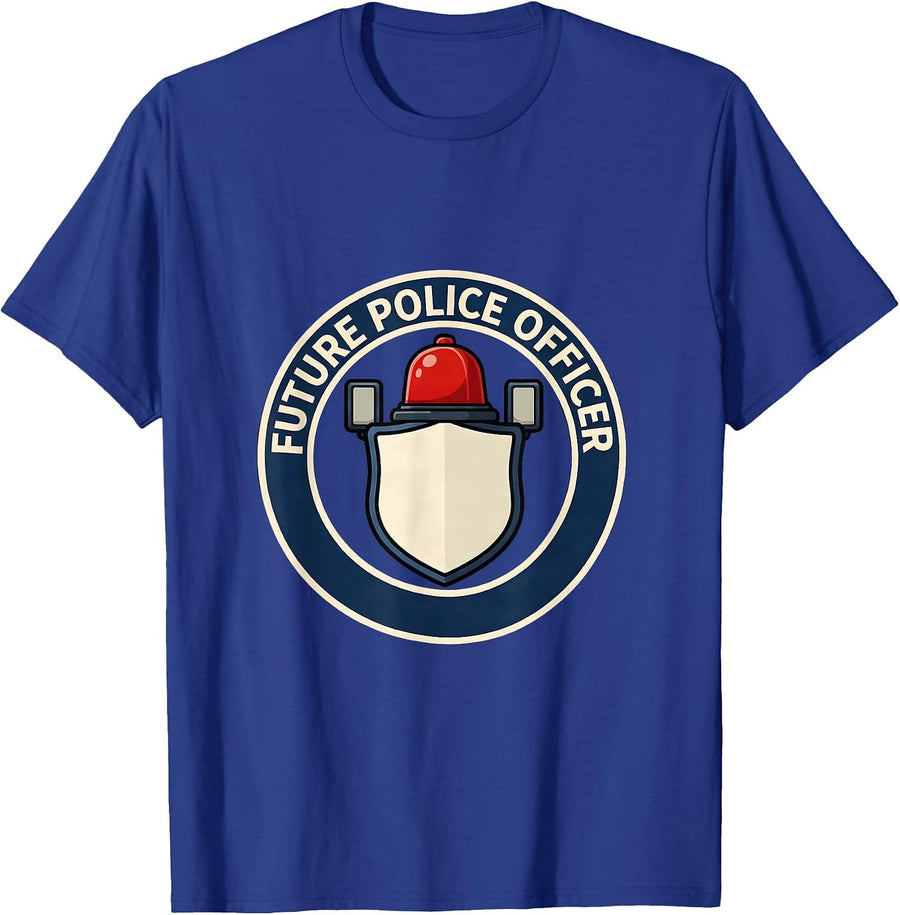 Future Police Officer Kids Toddler Role Play Costume T-Shirt - Royal Blue