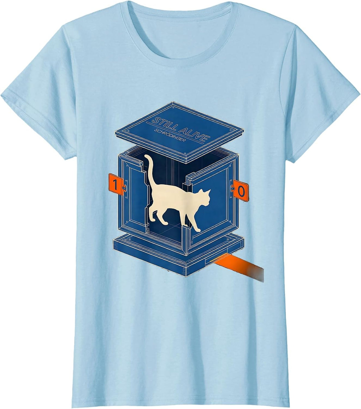Still Alive Schrödinger Quantum Physics Humor Science T-Shirt - Baby Blue