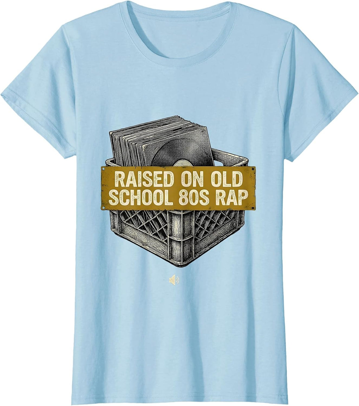 Raised On Old School 80s Rap Retro Street Hip Hop T-Shirt - Baby Blue