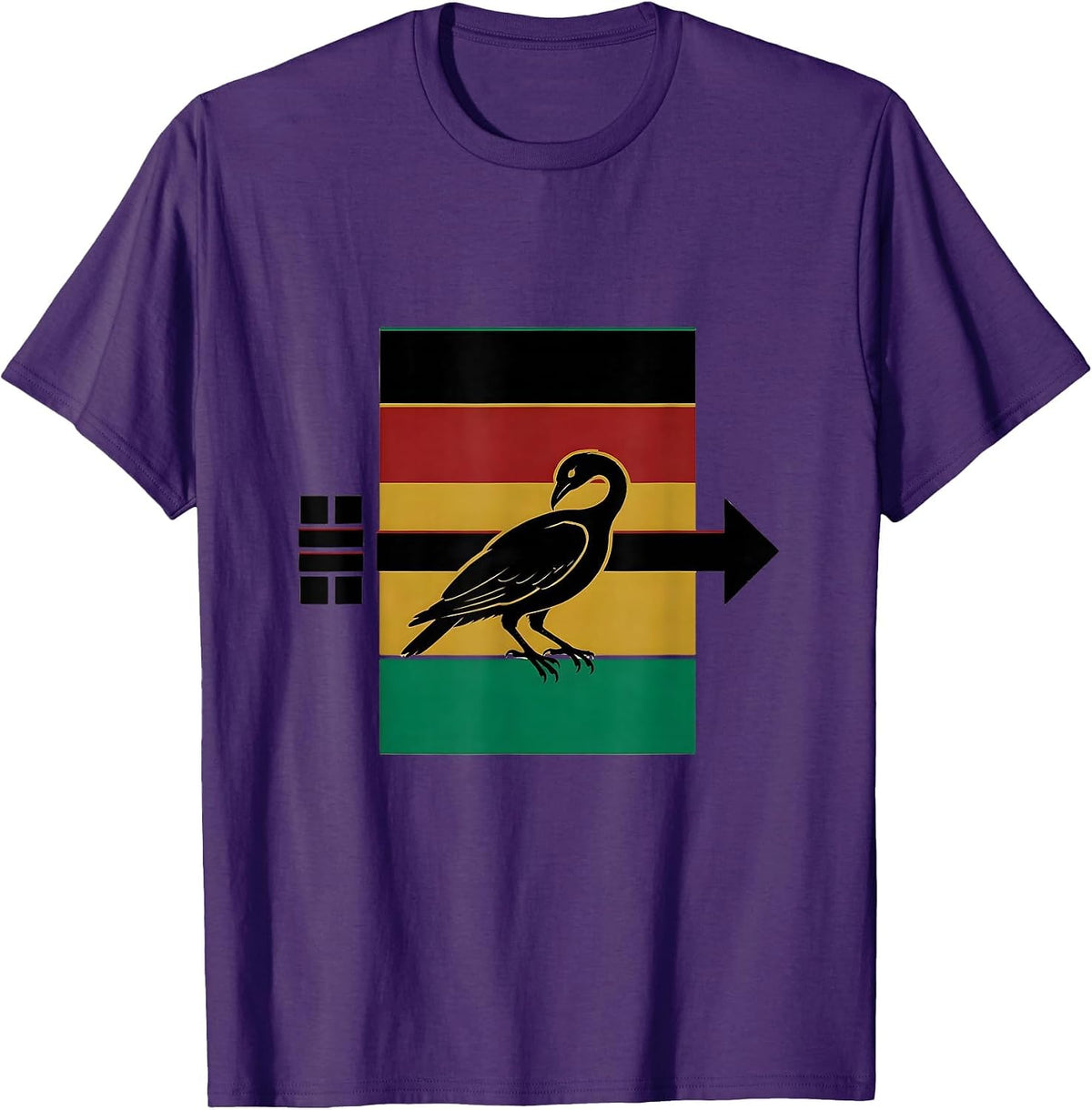 Men's Equality Greater Than Division Antiracism Sankofa Bird T-Shirt - Purple