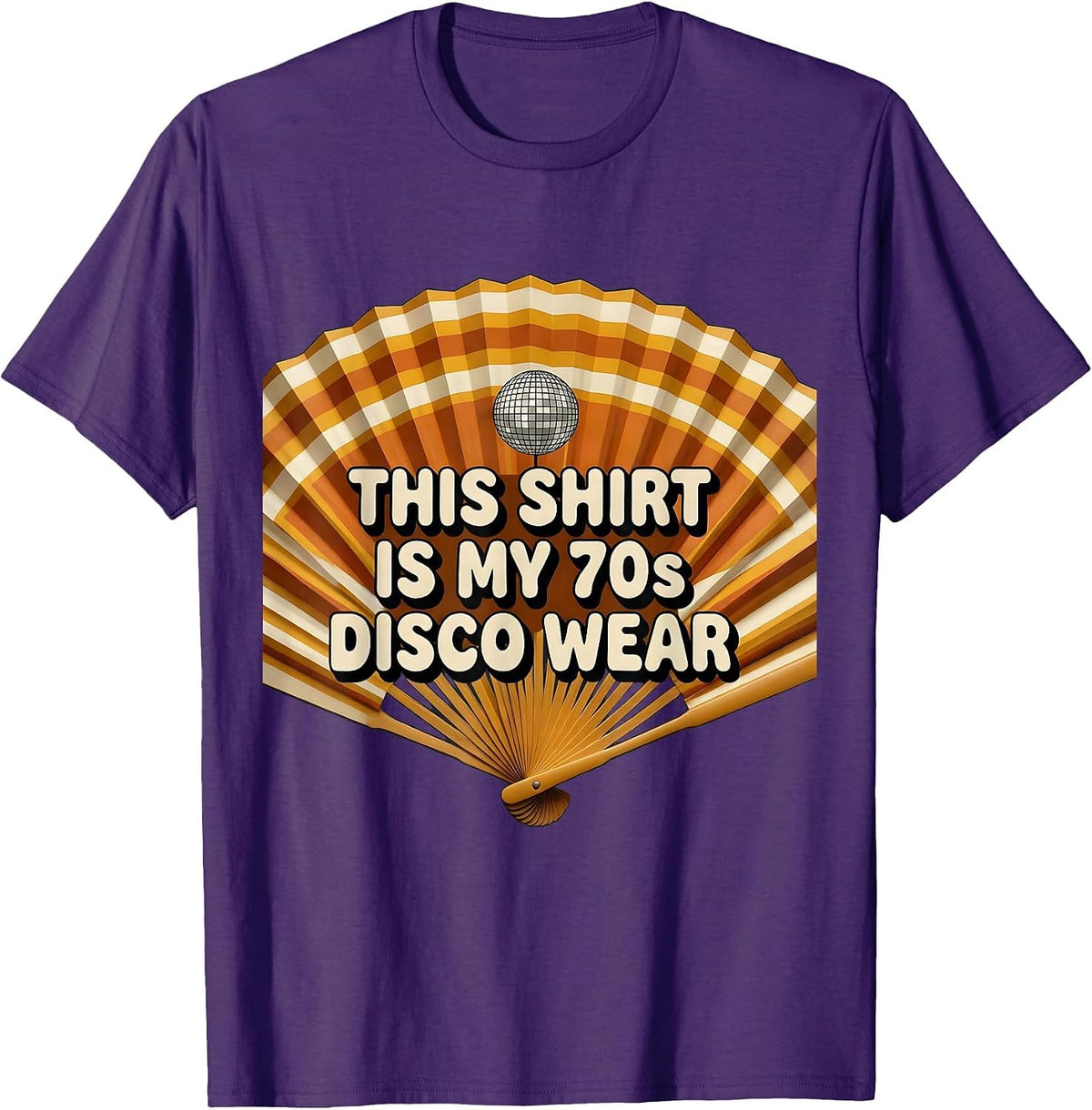 Men's This Shirt Is My 70s Disco Wear Retro Funny Party Costume T-Shirt - Purple