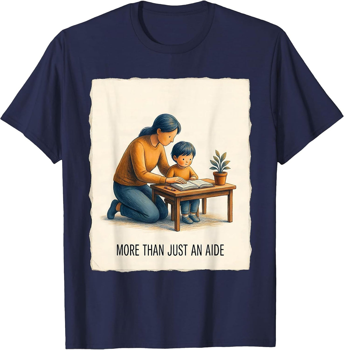 More Than Just an Aide Paraprofessional Design T-Shirt - Navy Blue
