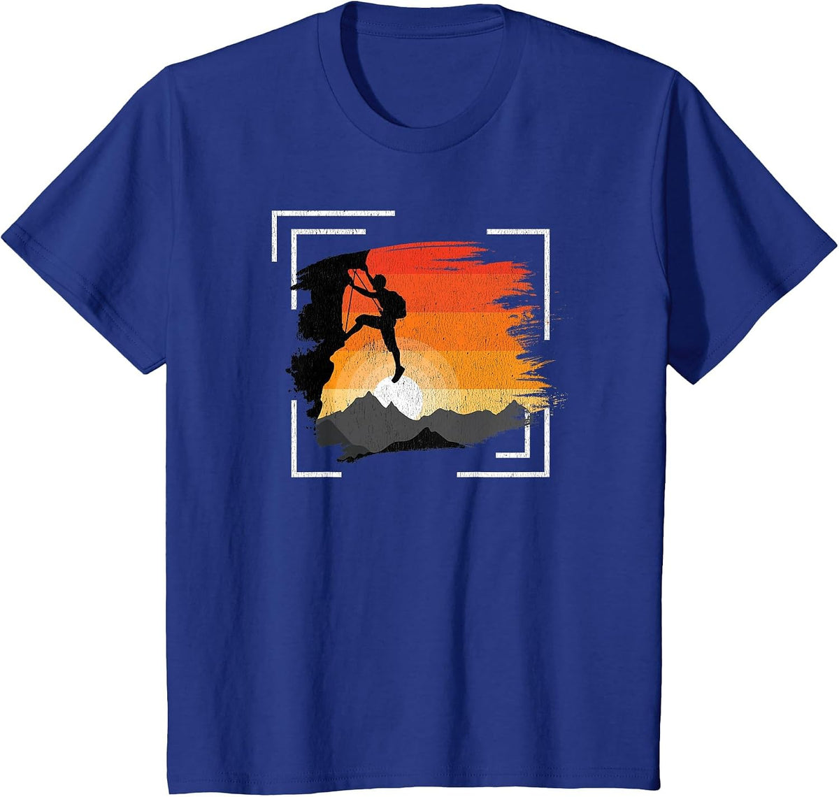 Retro Vintage Rock Climbing T Shirt Men Women Boy Girl Youth T-Shirt - Royal Blue