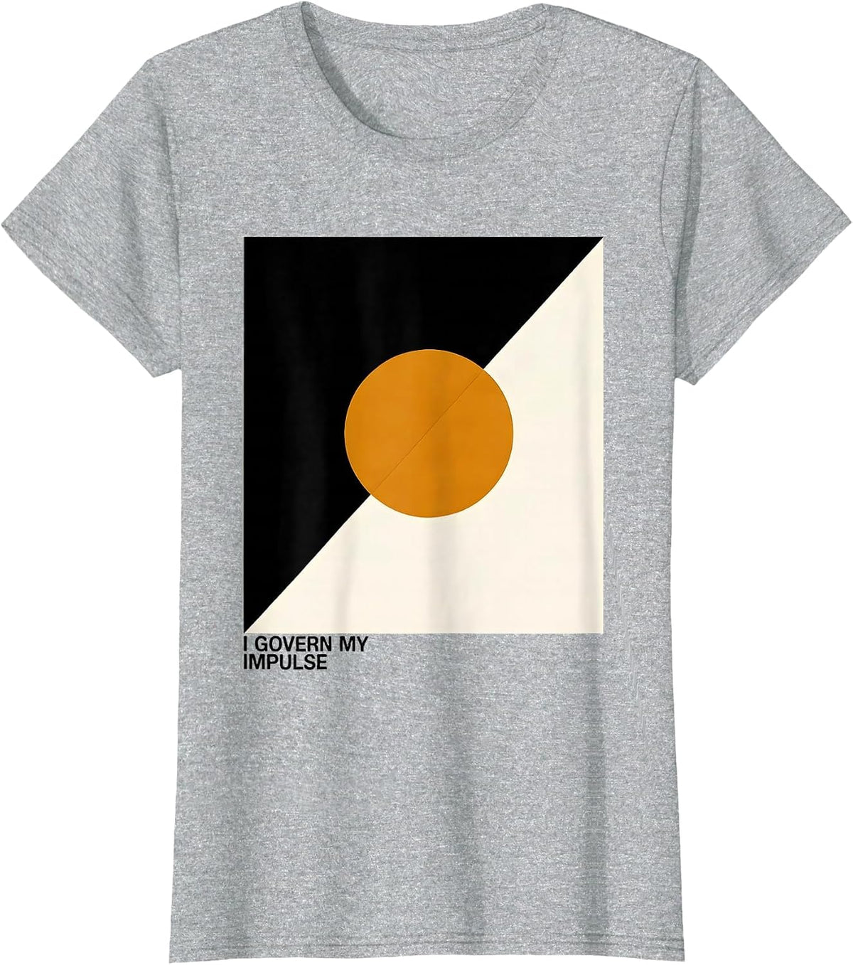 Women's I Govern My Impulse Stoic Philosophy Marcus Aurelius Quote T-Shirt - Heather Grey