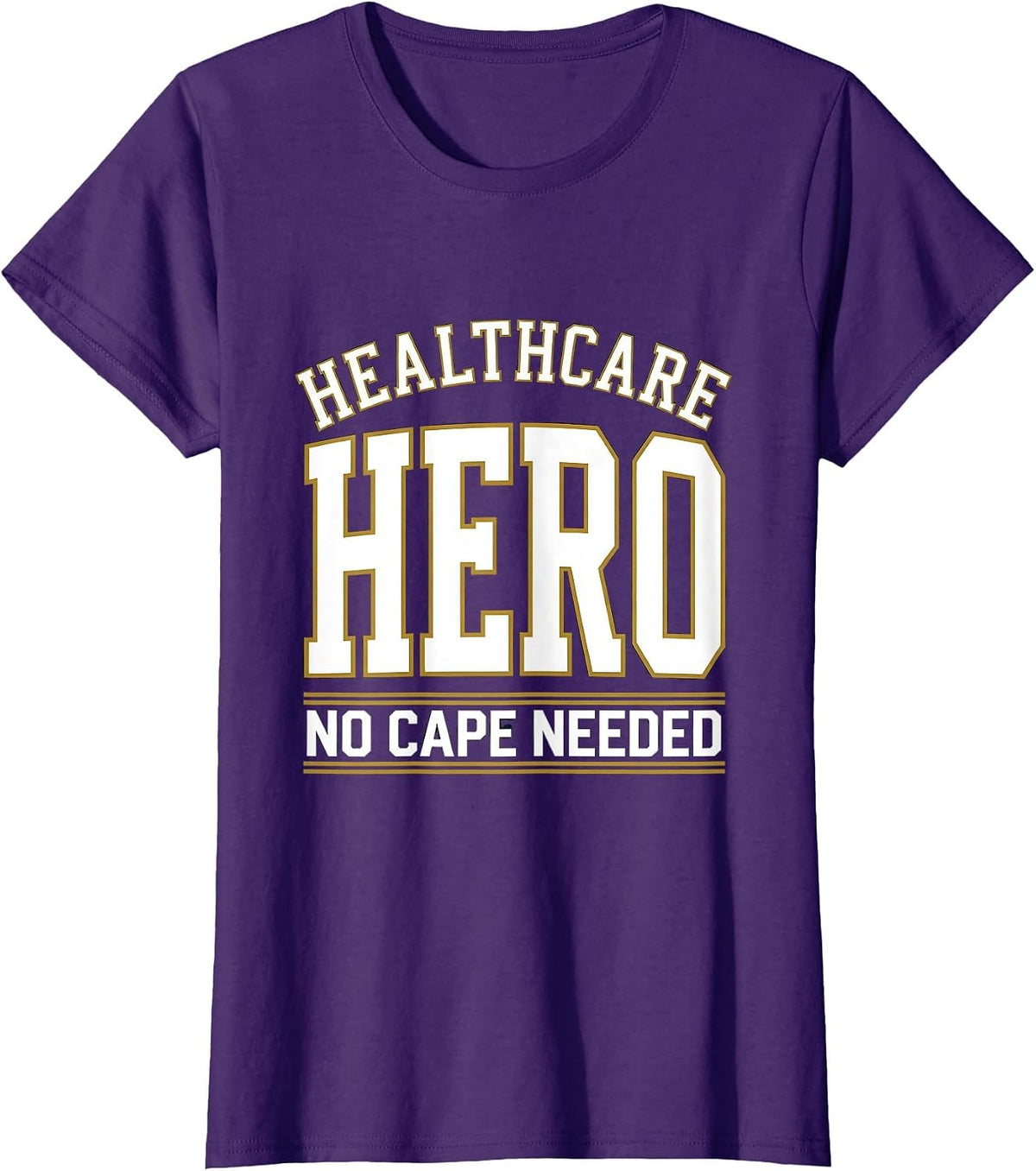 Women's Healthcare Hero No Cape Needed Medical Assistant T-Shirt - Purple