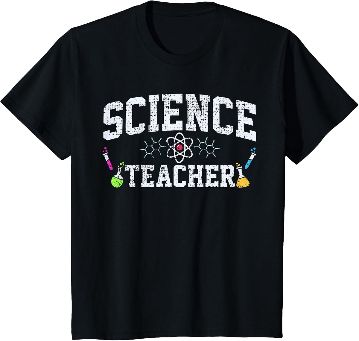 Science Teacher Chemist Physicist Vintage T-Shirt Tee for Men Women STEM Educators - Black