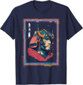 Cyberpunk Samurai Techwear T-Shirt - Navy Blue