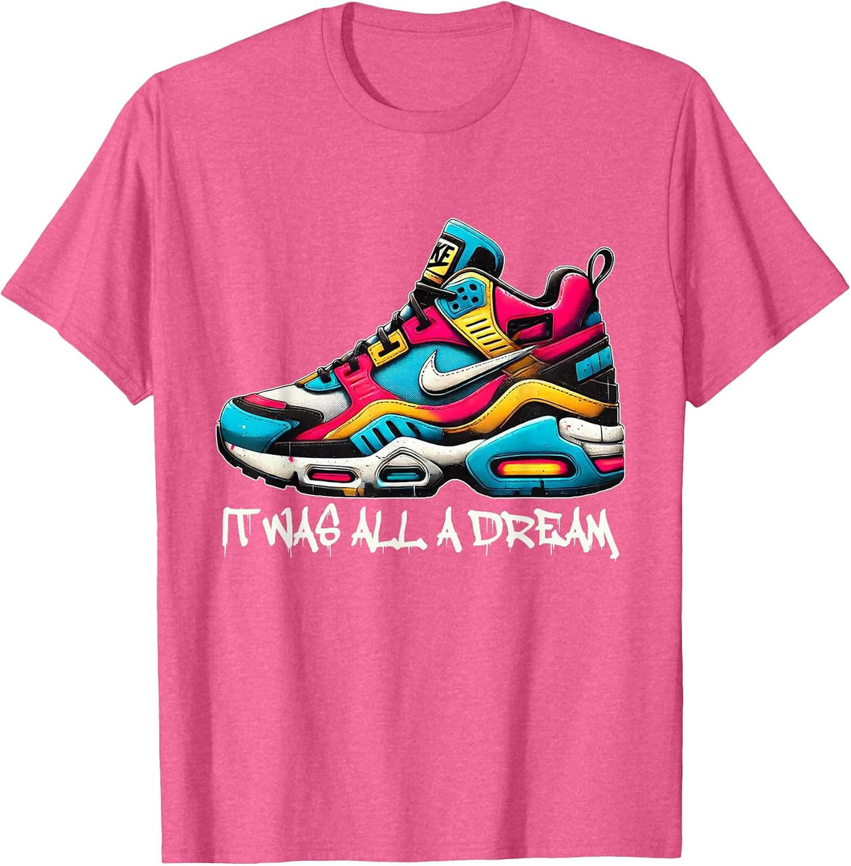 IT was A Dream 1990 90s Hip HOP and Rap Quotes Retro T-Shirt - Pink Heather