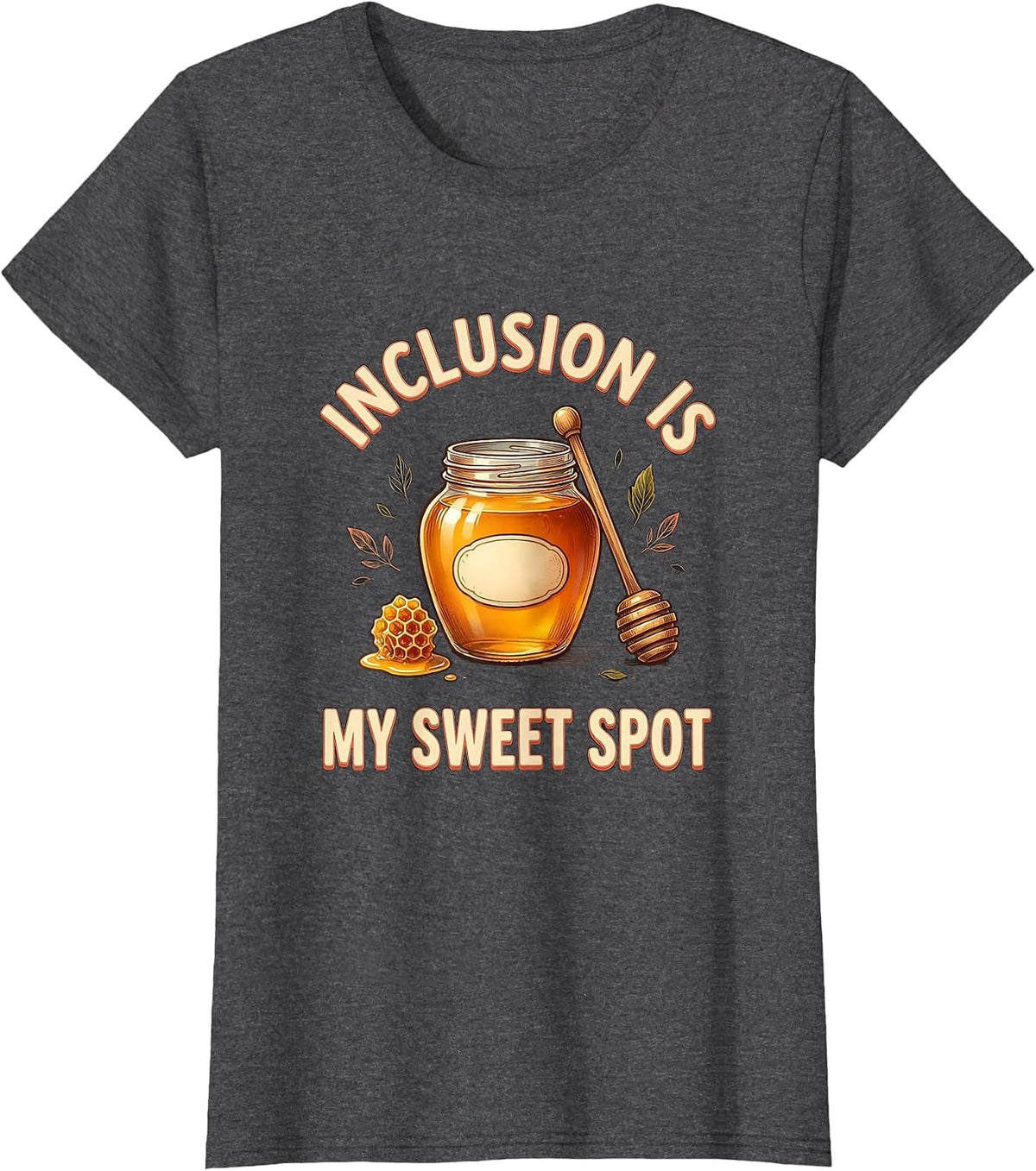 Women's Inclusion Is My Sweet Spot Whimsical Special Education T-Shirt - Dark Heather Grey