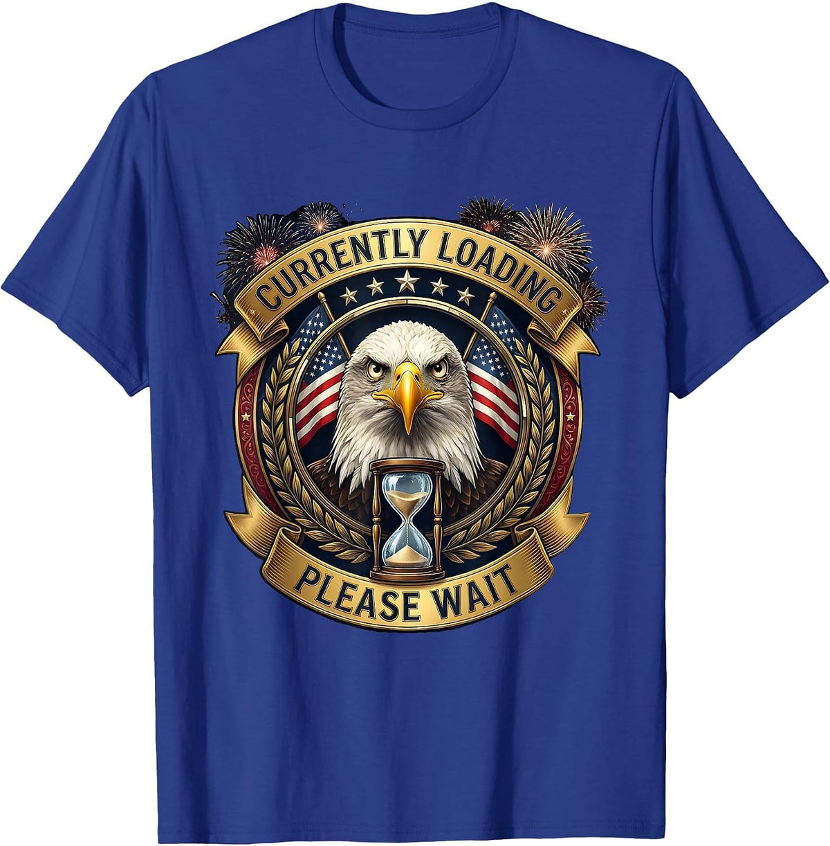 Currently Loading Please Wait Funny Design T-Shirt - Royal Blue