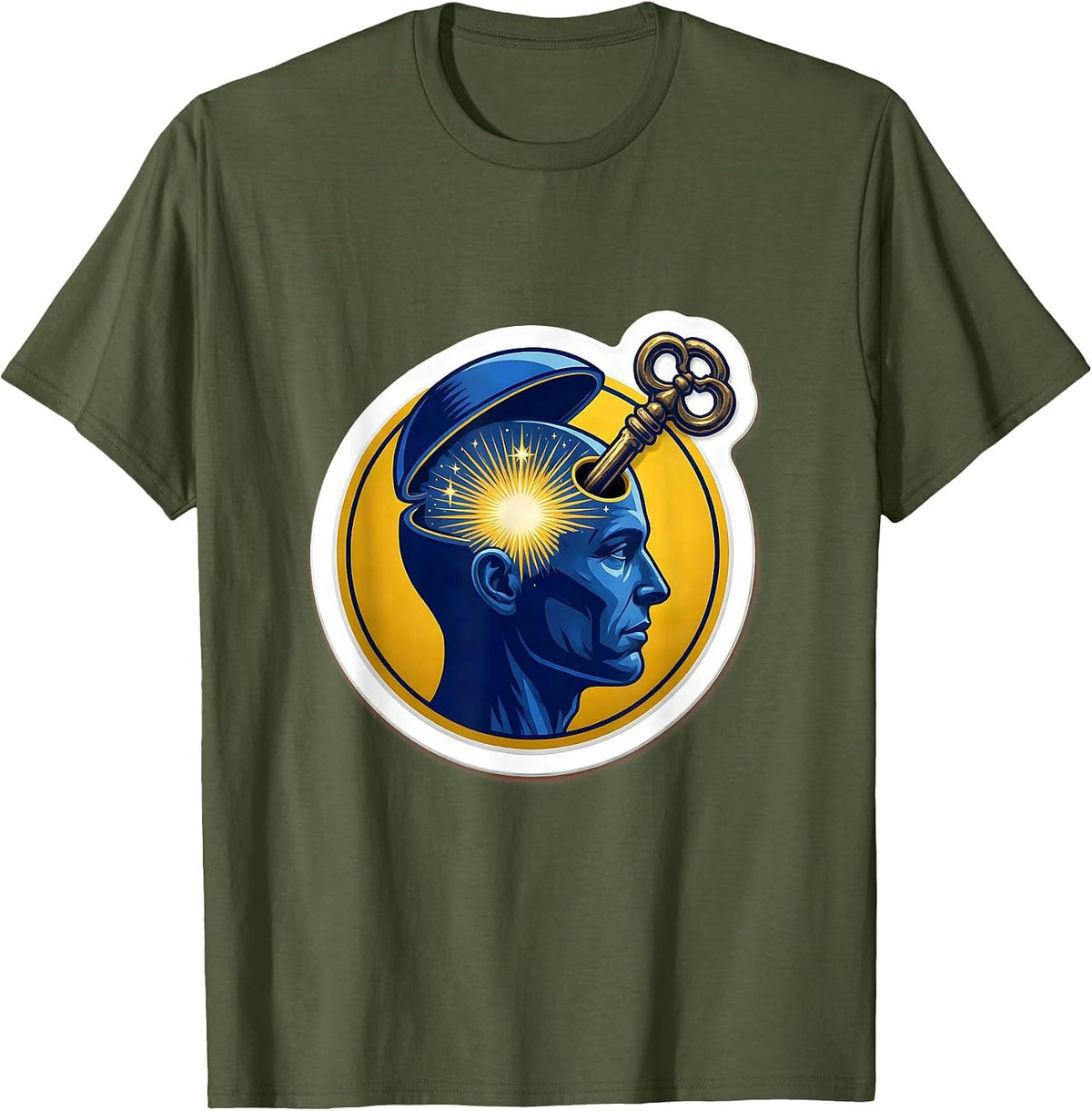 Special Education Teacher Key to the Mind Gift T-Shirt - Olive Green