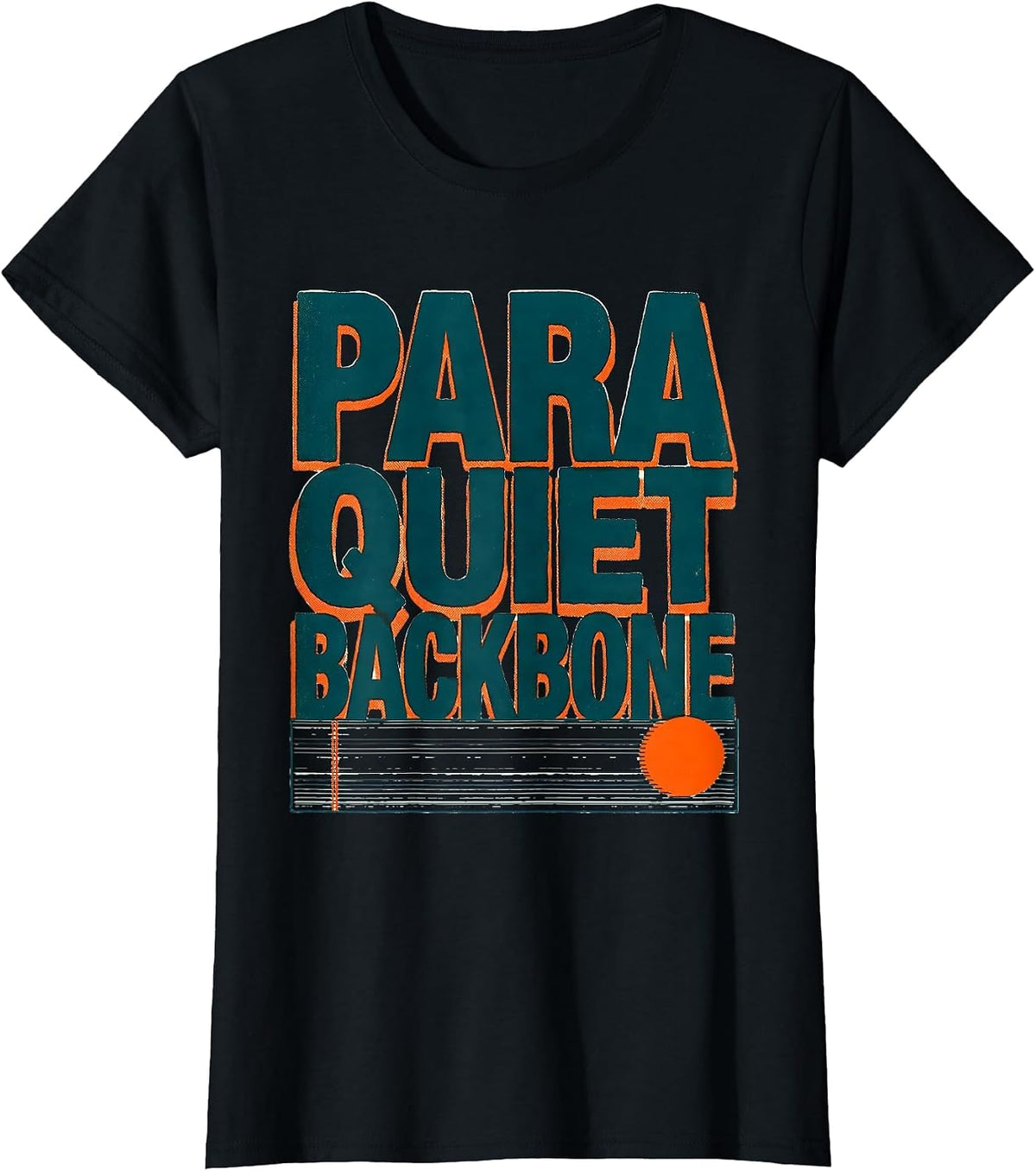 Women's Para Quiet Backbone Risograph Paraprofessional Teacher's T-Shirt - Black