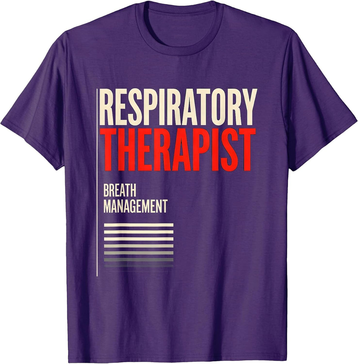 Men's Respiratory Therapist Breath Management Professional T-Shirt - Purple