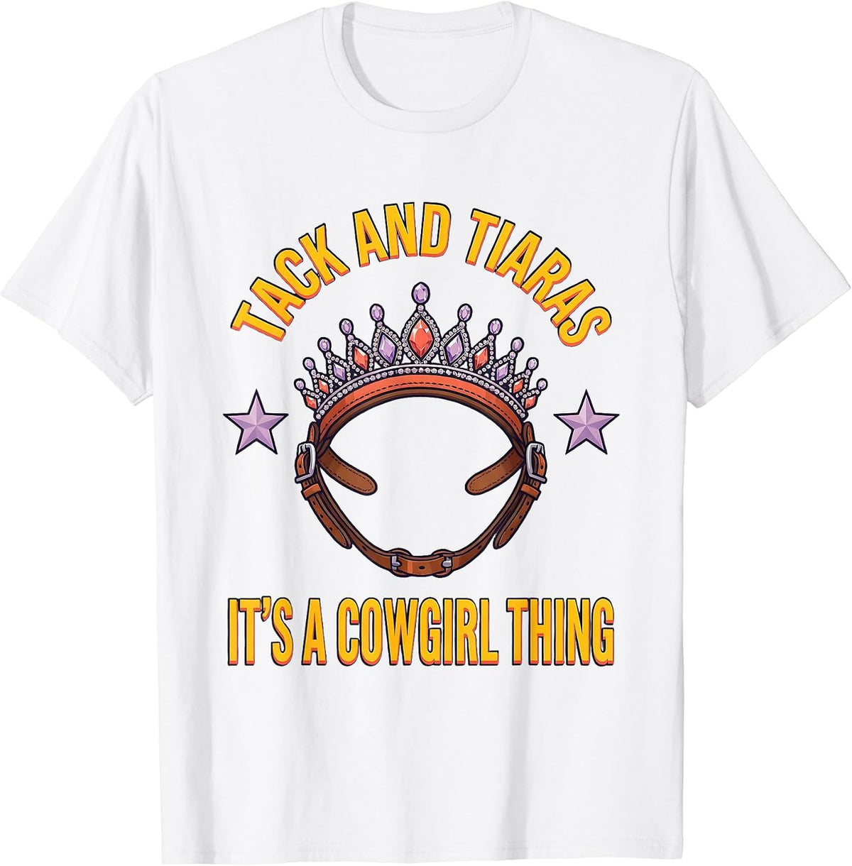 Men's Tack and Tiaras, It's A Cowgirl Thing Funny Western Cowgirl T-Shirt - White