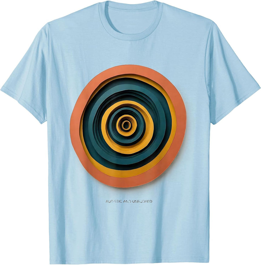 Men's Autistic And Unrushed Neurodiversity Awareness ADHD Support T-Shirt - Baby Blue