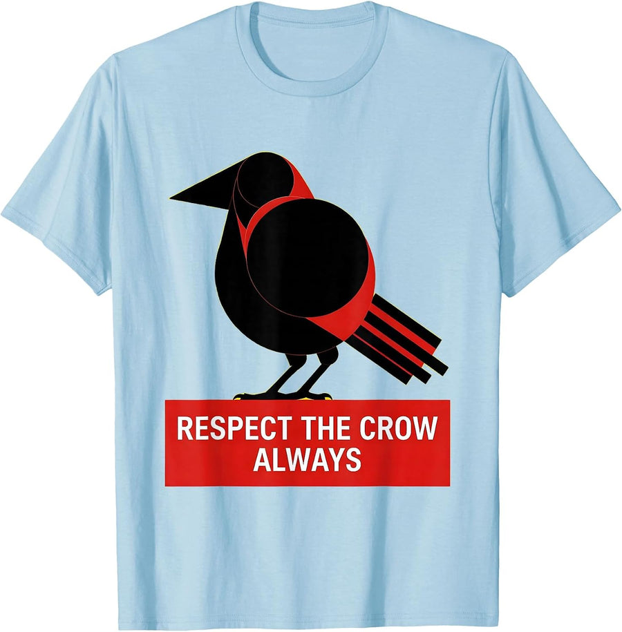 Men's Respect The Crow Always Bold Crow Graphic T-Shirt - Baby Blue