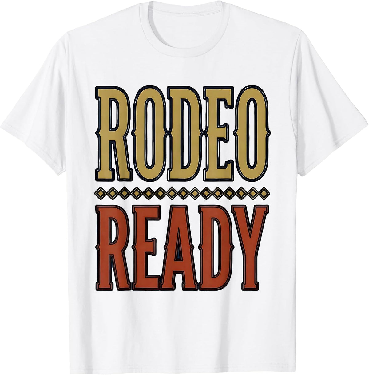 Men's Rodeo Ready Country Western Design T-Shirt - White