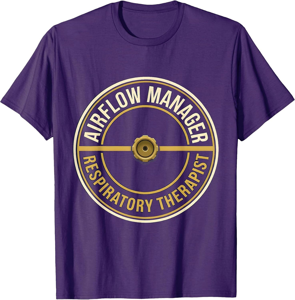 Men's Airflow Manager Respiratory Therapist Occupational Humor T-Shirt - Purple