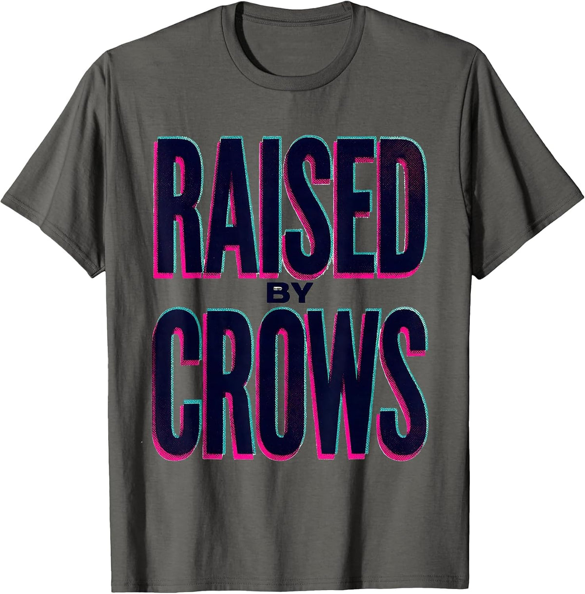 Men's Raised by Crows Dark Nature Crow Design T-Shirt - Asphalt Grey