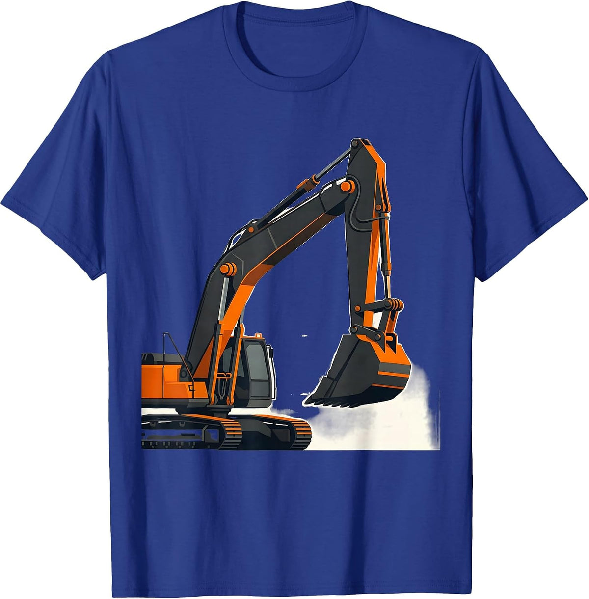 Backhoe Operator Minimalist Construction Humor T-Shirt - Royal Blue