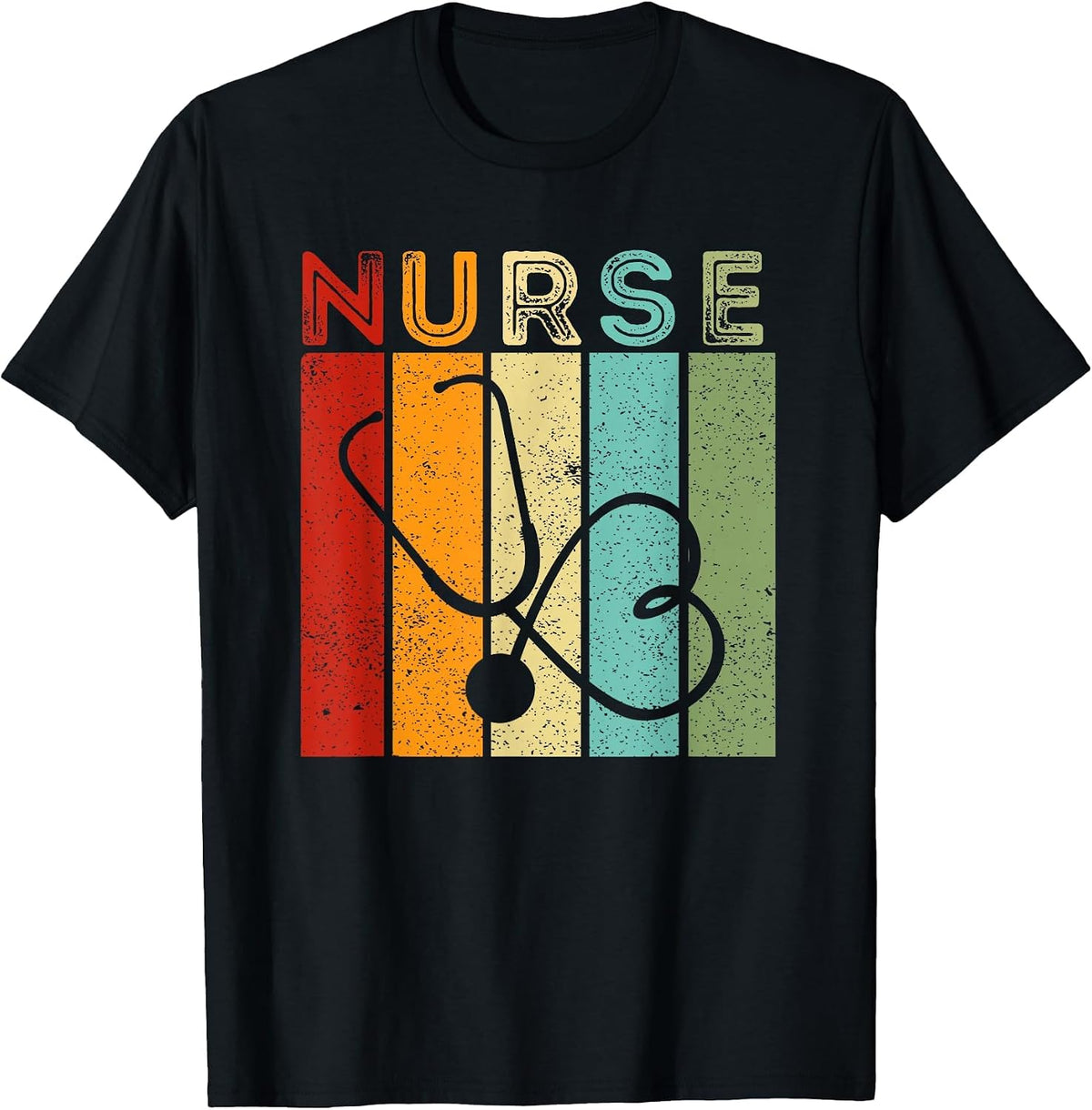Vintage Nurse Retro RN Nursing Student Graduation Men Women T-Shirt - Black