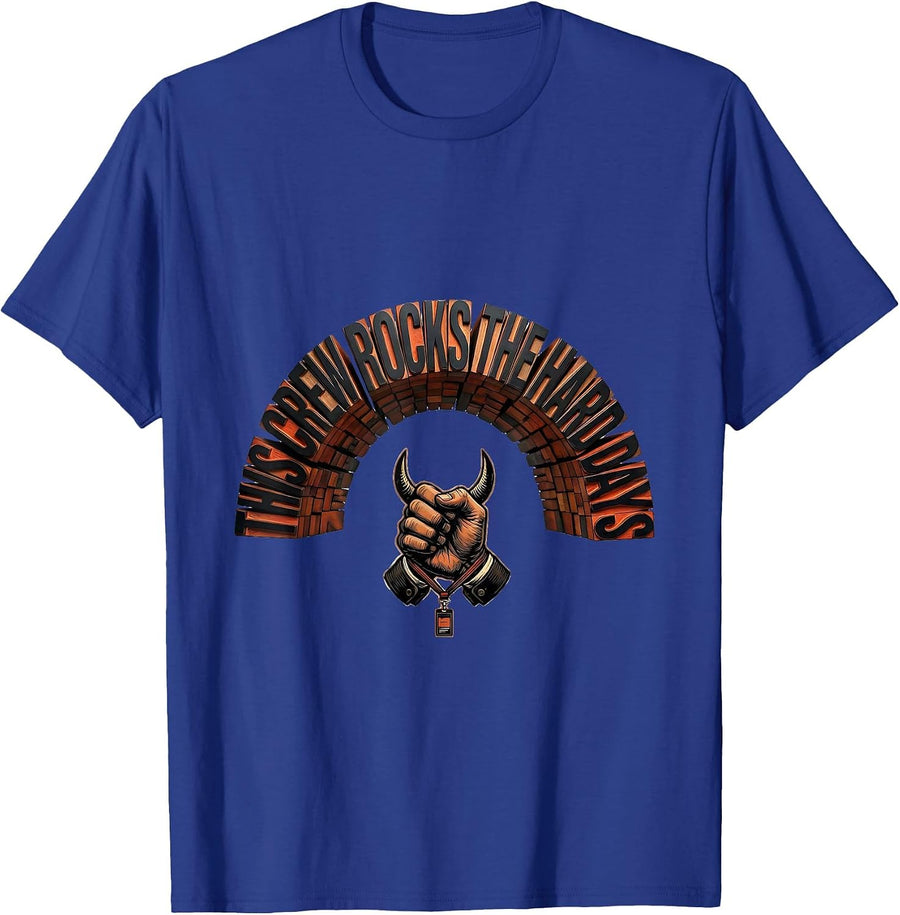 This Crew Rocks The Hard Days Funny Rock On Sped Squad T-Shirt - Royal Blue