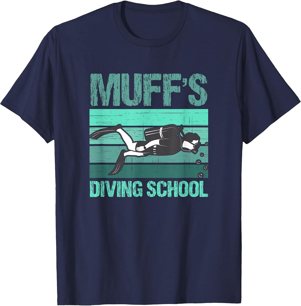 Muffs Diving School T-Shirt - Navy Blue