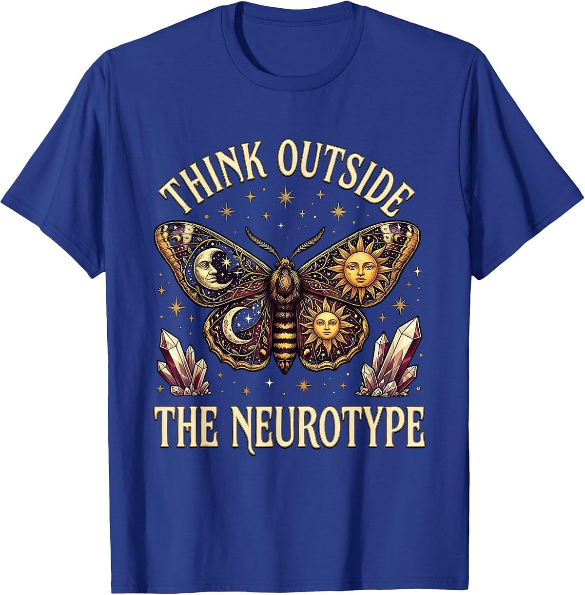 Think Outside the Neurotype Neurodiversity Design T-Shirt - Royal Blue