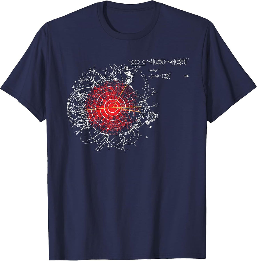 Higgs Boson Particle Physics University T-Shirt - Navy Blue