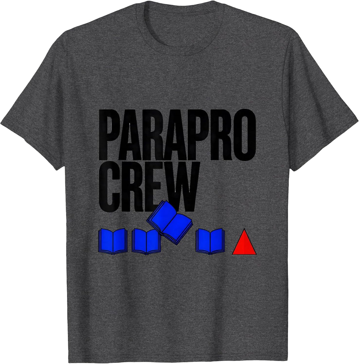 Parapro Crew Bauhaus Modernist Teacher Appreciation Back T-Shirt - Dark Heather Grey