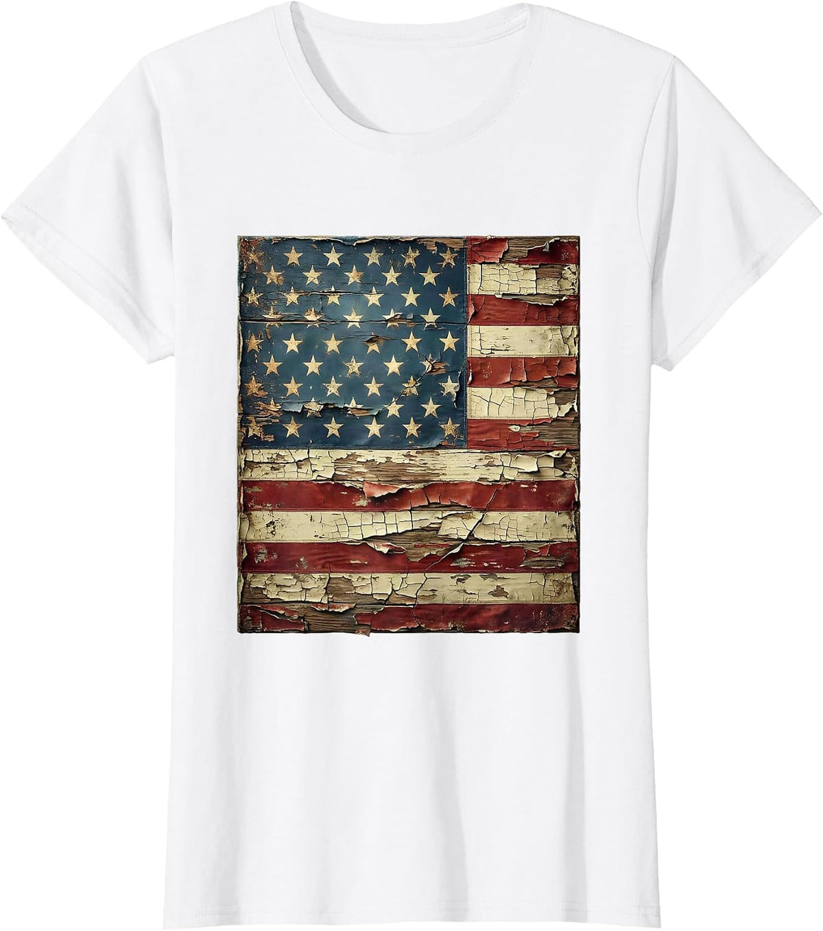 Iron Worker Cityscape Patriotic Graphic T-Shirt - White