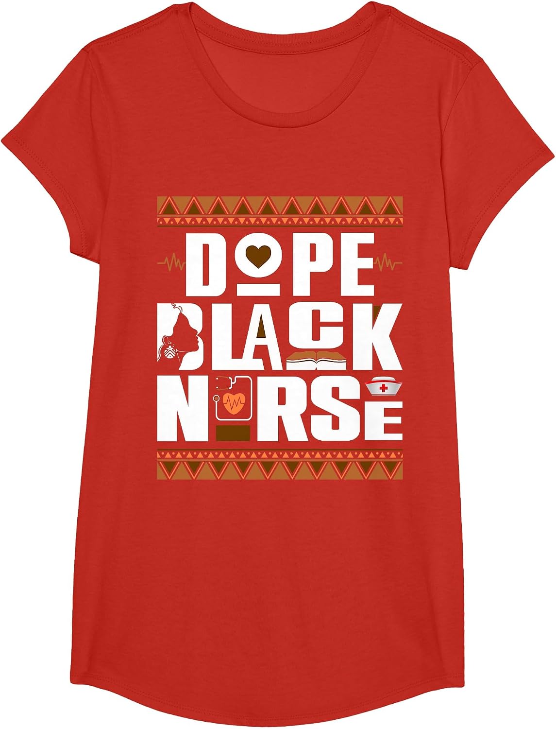 Unapologetically Dope Black Nurse Melanin Pride Nursing T-Shirt - Girls Red
